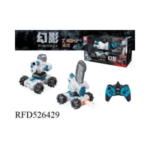 Remote Control Shooting 3 in 1 Tank with Water Bullets, Soft Bullets, and Blowing Bubbles