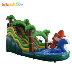 Inflatable Jungle Water Slide with Pool