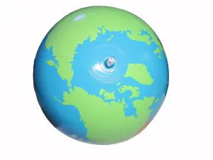 Inflatable Globe PVC Earth Blow up Globe Beach Ball for Beach Playing, Party Bags, Teaching, Advertising