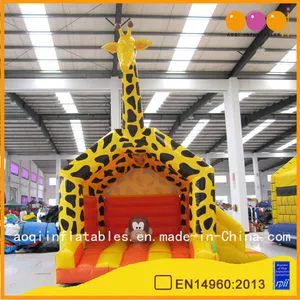 Inflatable Yellow Giraffe Outside Bouncer (AQ674)