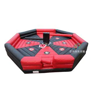 Inflatable Wipeout Riding Sweeper Eliminator Mechanical Rodeo Game Inflatable Meltdown Game for Fun Party