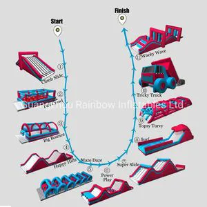 Inflatable Obstacle Course Race for Children and Adults Sports Game