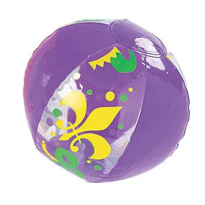 Inflatable Mardi Gras Mini Beach Balls