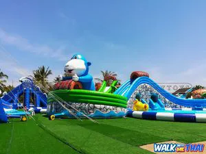Inflatable Animal Water Slide Land Park Water Park Aqua Park with Pool