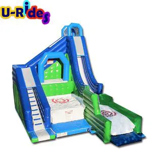 inflatable cliff jump inflatable slide inflatable combo with air bag for rental