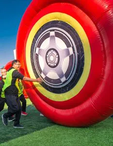 Inflatable Team Building Games Round Flip It Rolling Sports Game for Sale