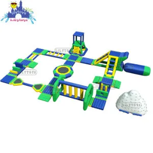 Inflatable Water Park Amusement Equipment Green Color Hot Selling in Summer