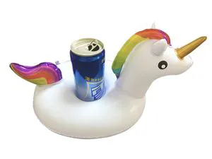 Inflatable Unicorn Cup Drink Pool Floating Holder Swimming Play Toys