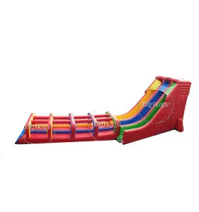 Inflatable Mega Water Slide 2 Lane Inflatable Rainbow Water Slide